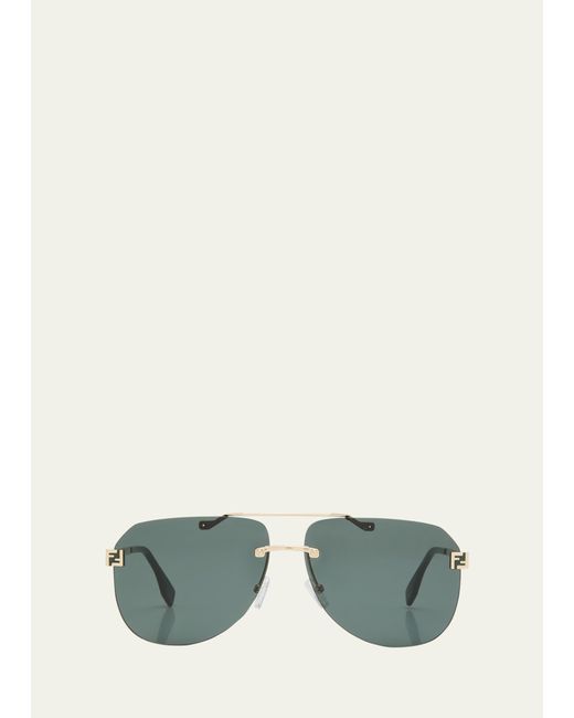 Fendi Sky Monogram Metal Sunglasses