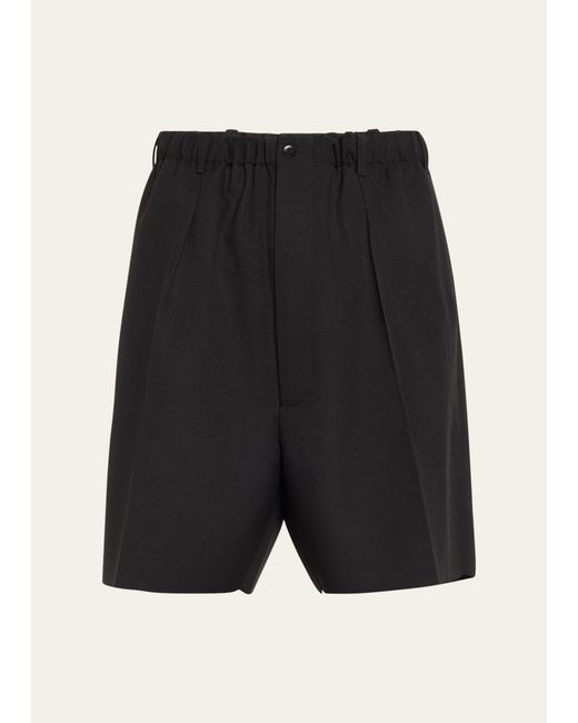 Random Identities Drop-Crotch Twill Worker Shorts