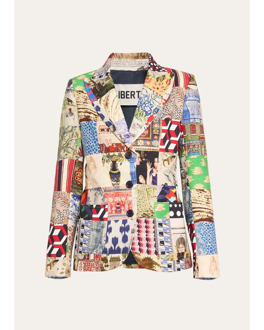 Libertine Bloomsbury Collage Printed Blazer Jacket