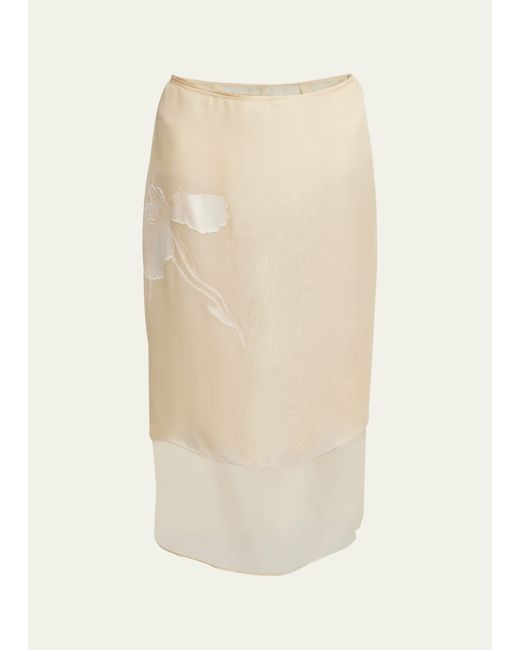Givenchy Iris Double-Layered Midi Skirt