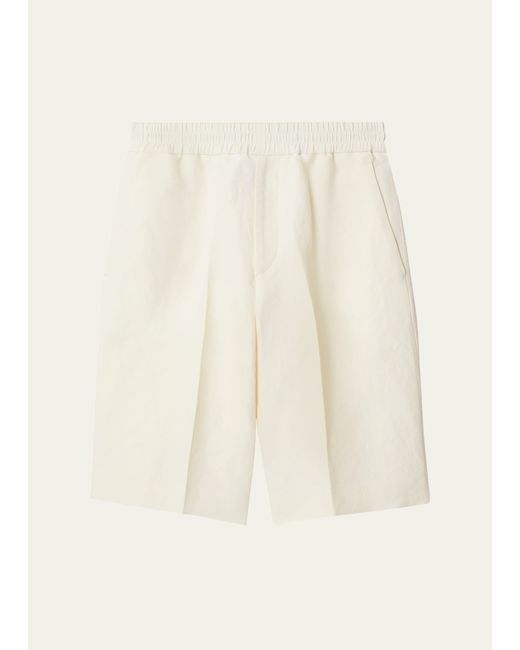 Burberry Long Tailored Elastic-Waist Shorts