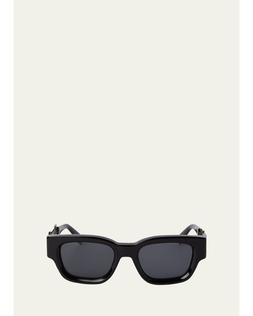Palm Angels Posey Acetate Metal Square Sunglasses