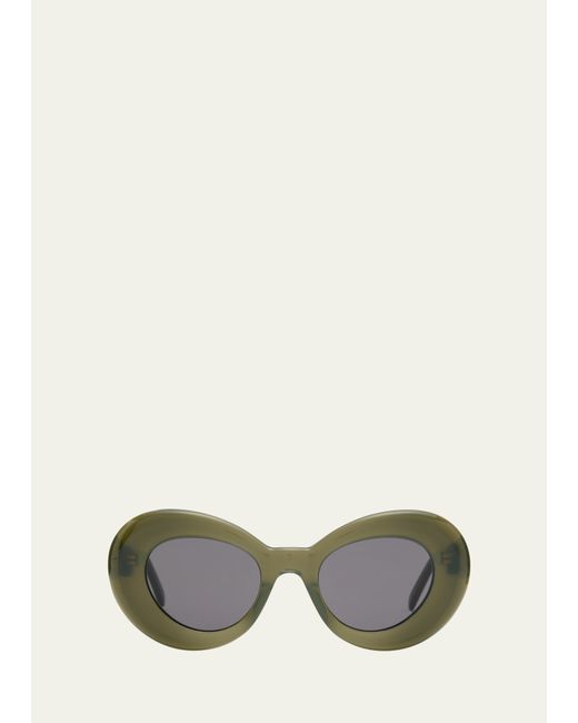 Loewe Curvy Logo Acetate Butterfly Sunglasses