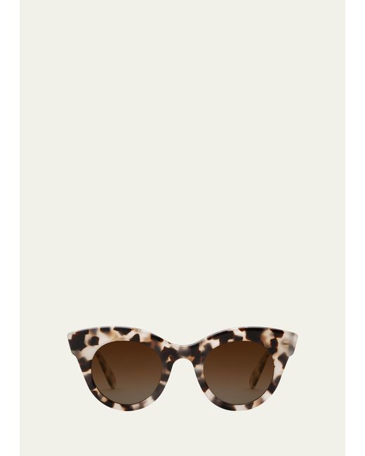 Krewe Olivia Patterned Acetate Cat-Eye Sunglasses