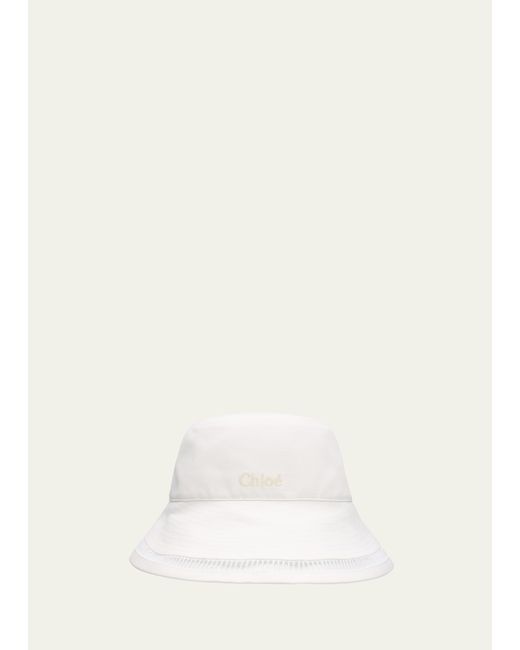 Chloé x High Summer Logo Embroidered Bucket Hat