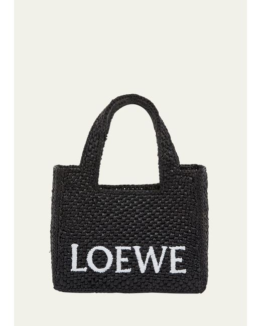Loewe x Paulas Ibiza Font Logo Mini Tote Bag Raffia