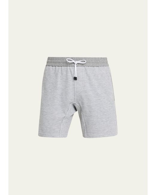 Kiton Cotton Sweat Shorts with Embroidered Logo