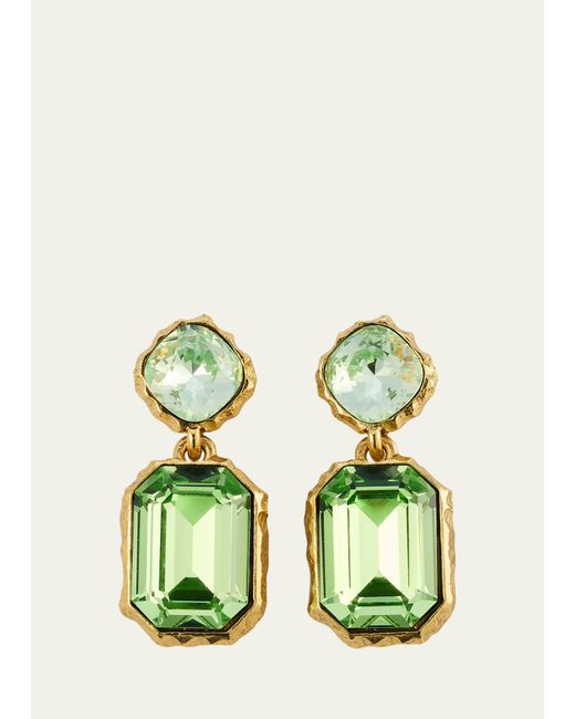 Oscar de la Renta Classic Crystal Drop Earrings