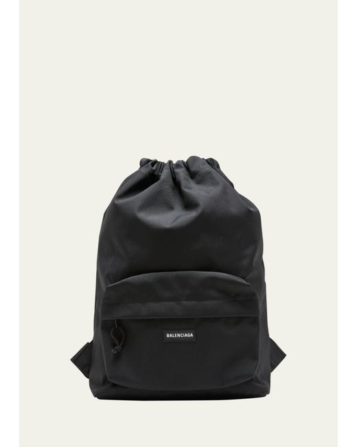 Balenciaga Explorer Nylon Drawstring Backpack