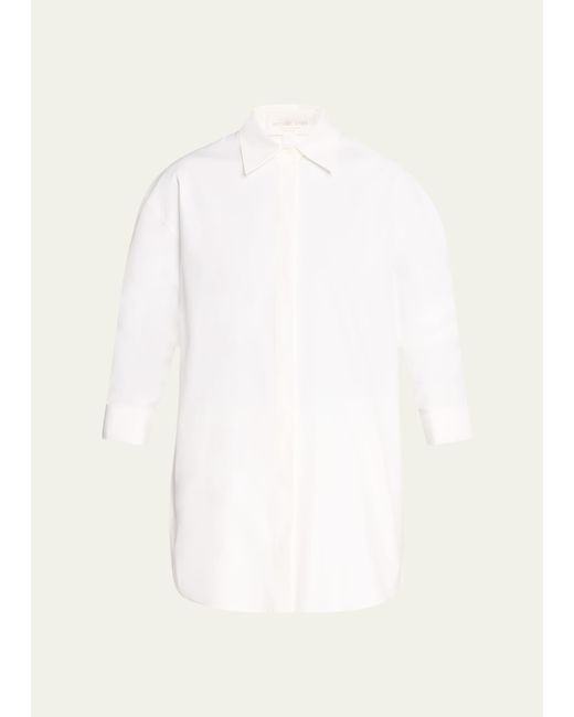 Michael Kors Collection Push-Sleeve Button-Front Shirt