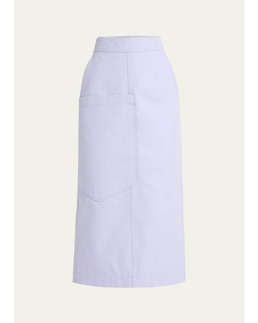 Ferragamo Coated Midi Skirt
