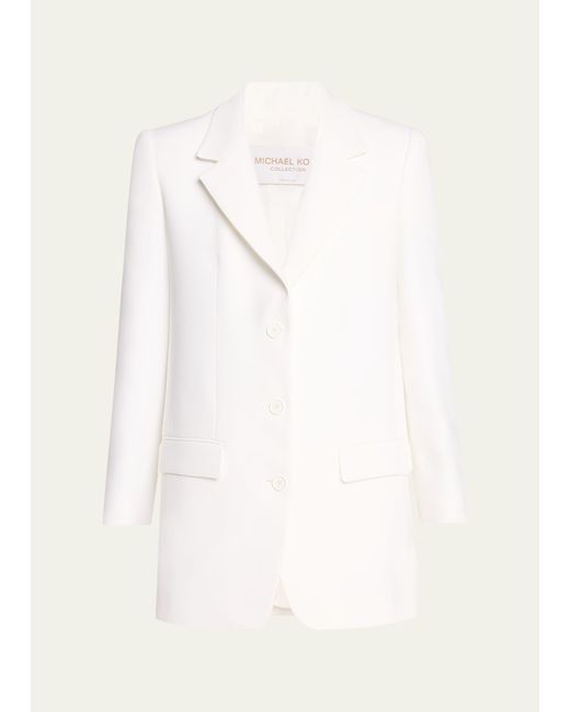 Michael Kors Collection Three-Button Boyfriend Blazer Jacket