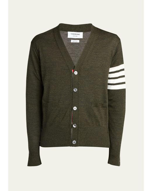Thom Browne 4-Bar Wool Cardigan Sweater