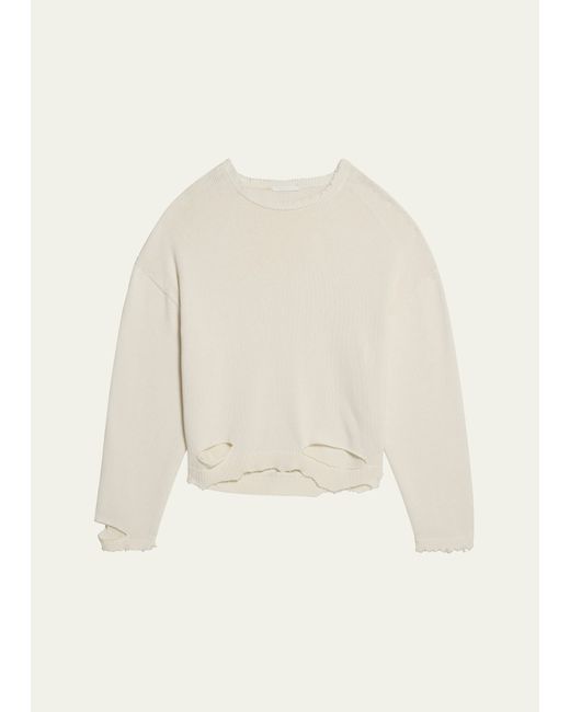 Helmut Lang Distressed Crew Sweater