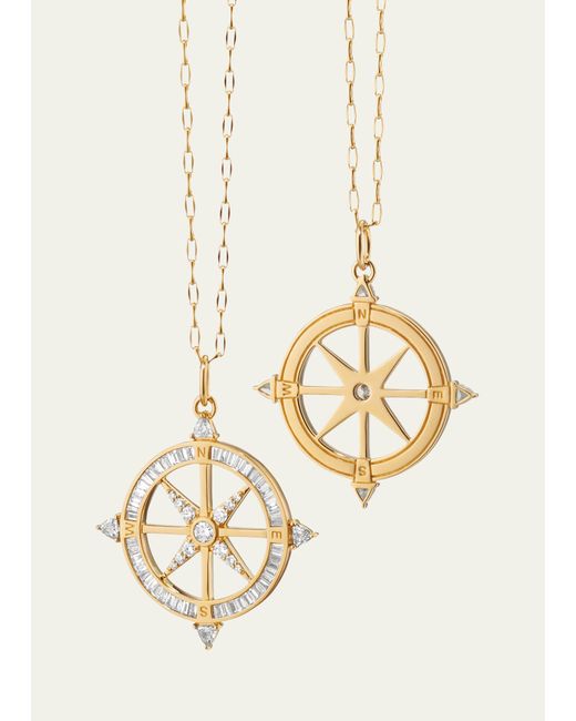 Monica Rich Kosann Adventure Diamond Compass Necklace