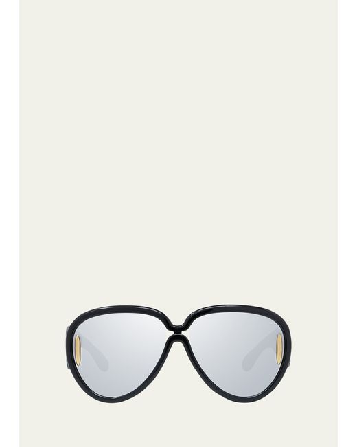Loewe Anagram Mirrored Acetate Round Sunglasses