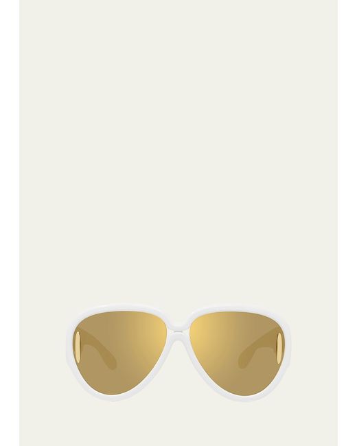 Loewe Anagram Mirrored Acetate Round Sunglasses