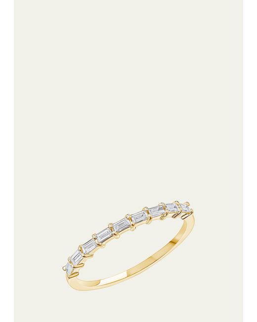 Lana Jewelry 14K Gold Baguette Diamond Half Eternity Band Ring