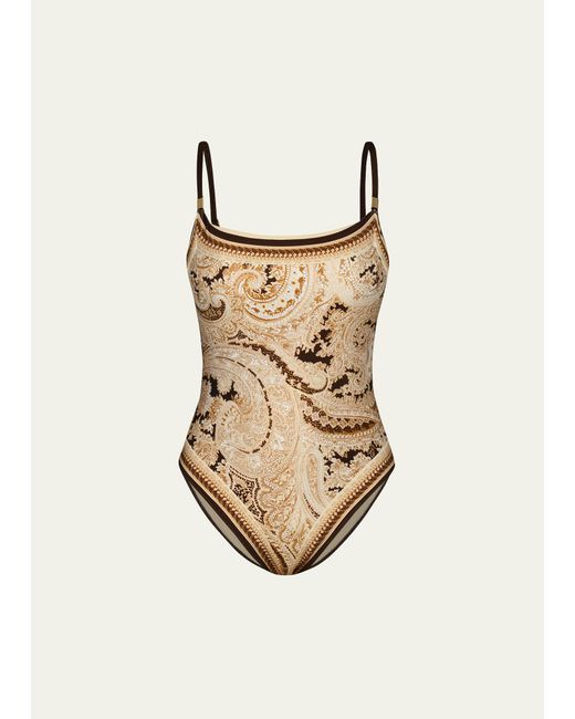 L'agence Remi Paisley One-Piece Swimsuit