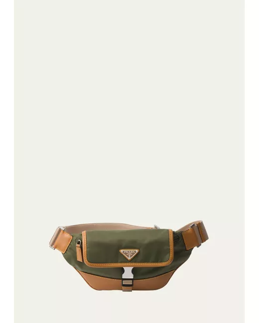 Prada Re-Nylon and Leather Shoulder Bag