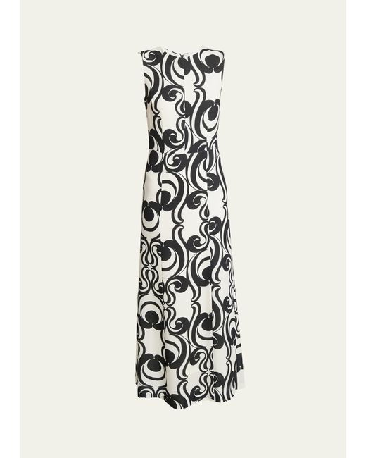 Dries Van Noten Dimia Abstract-Print Sleeveless Dress