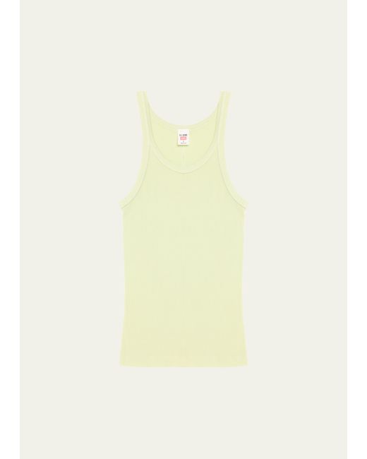 Re/Done Ribbed Scoop-Neck Tank Top