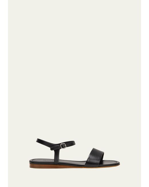 Gabriela Hearst Alexi Leather Ankle-Strap Sandals