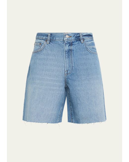 Frame Vintage Raw-Hem Denim Shorts