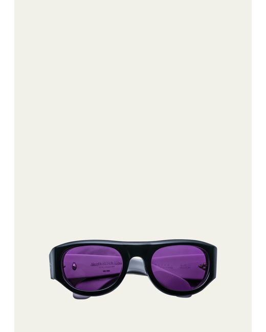 Jacques Marie Mage Clyde Acetate Oval Sunglasses