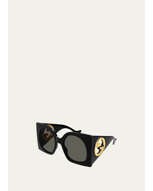 Gucci Cut-Out GG Acetate Butterfly Sunglasses