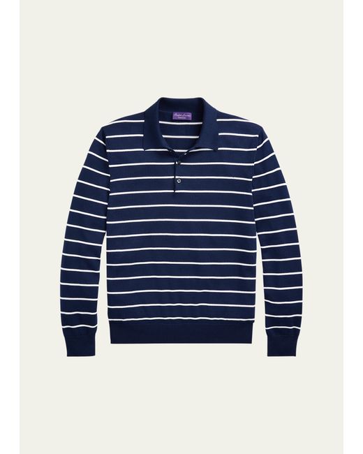Ralph Lauren Luxe Striped Jersey Polo Shirt