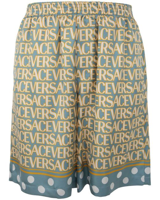 Versace Shorts Fabric With All Over Print