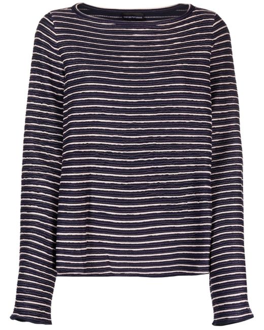 Emporio Armani Striped Long Sleeve Sweater