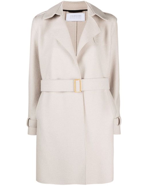 Harris Wharf London Golden Buckle Trench Pressed