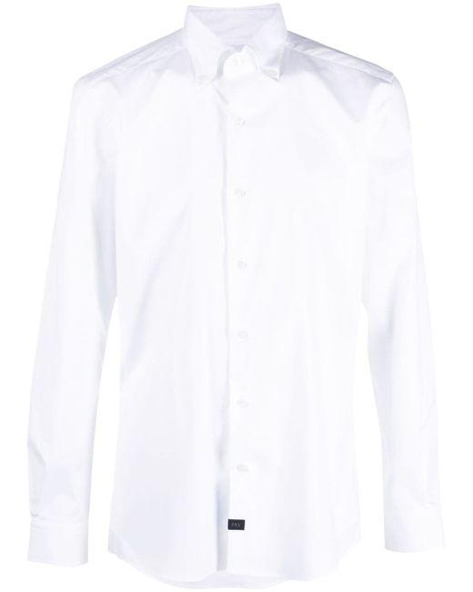 Fay New Button Down Stretch Popeline Shirt