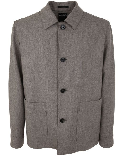 Z Zegna Pure Flannel Chore Jacket