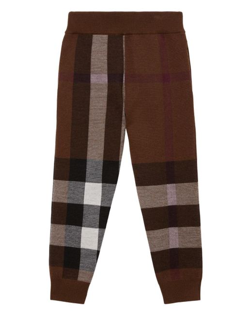 Burberry Kids Gerard Checked Jogging Pants