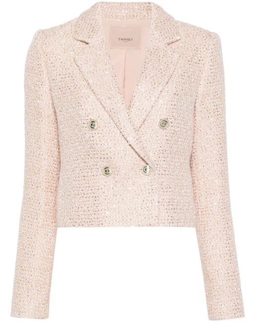 Twin-Set Boucle Double Breasted Jacket