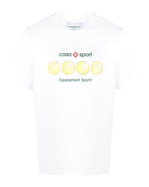 Casablanca Casa Sport Tennis Balls Printed T-shirt