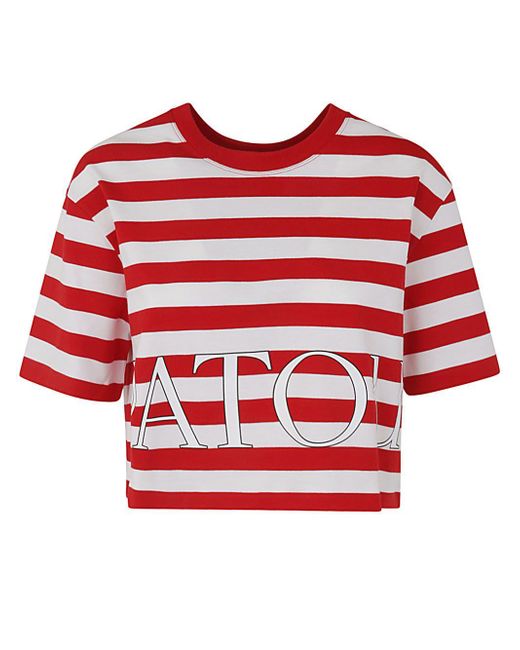 Patou Breton Stripe Cropped T-shirt