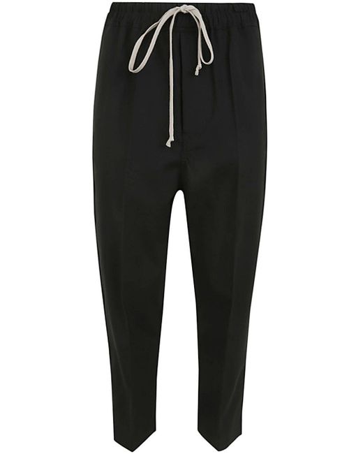 Rick Owens Drawstring Ataires Cropped Trousers