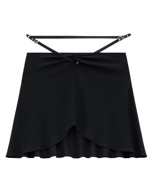 Courrèges Slash Ellipse Crepe Jerse Mini Skirt