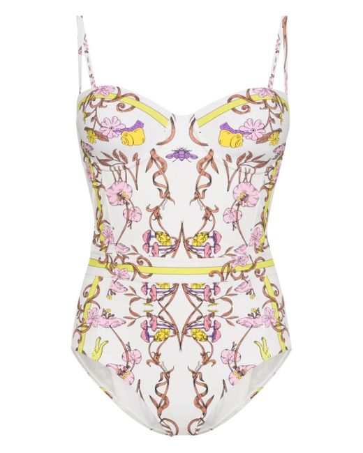 Tory Burch Printed Underwire One-piece