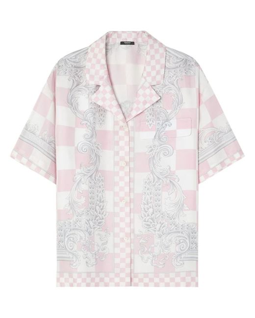 Versace Printed Twill Informal Shirt