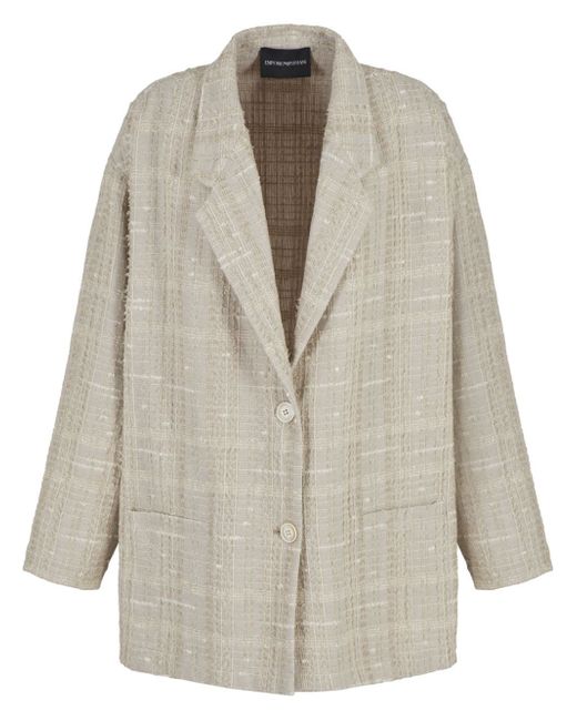 Emporio Armani Oversized Tweed Jacket
