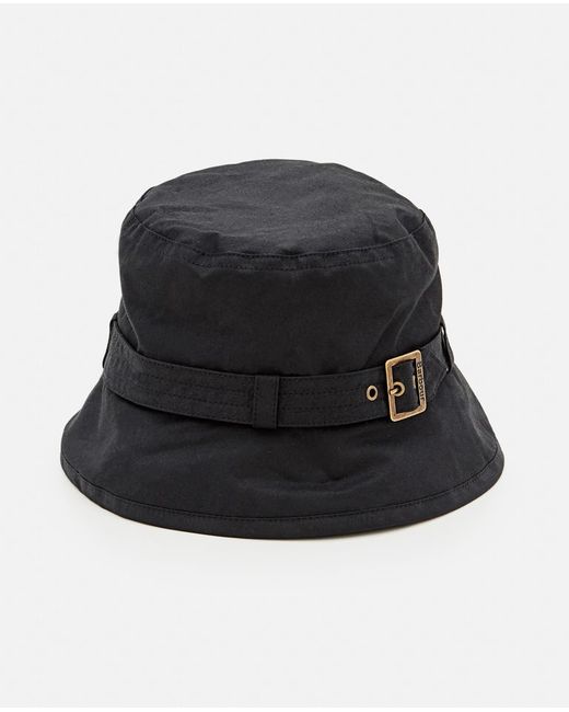Barbour Kelso Waxed Cotton Belted Bucket Hat M