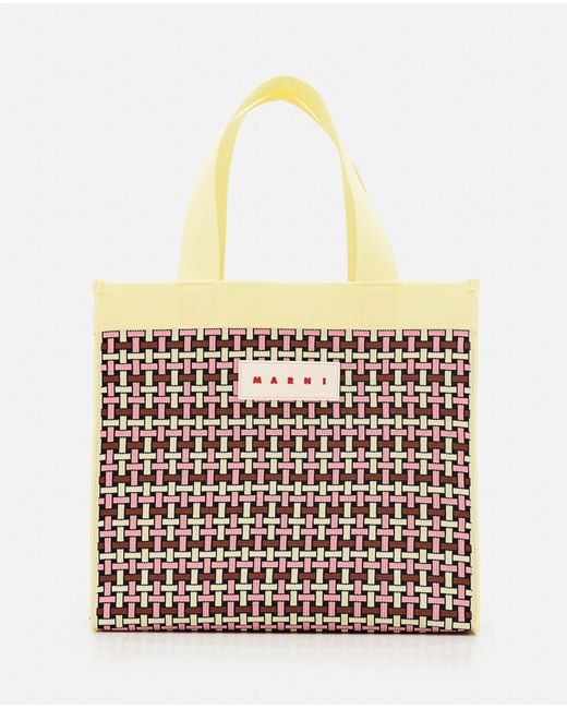 Marni Medium Knit Jacquard Shopping Bag TU