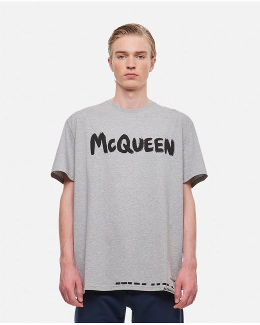 Alexander McQueen Cotton Graffiti T-shirt L