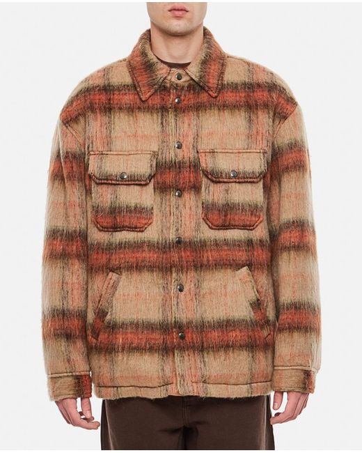 President's Checked Overshirt L