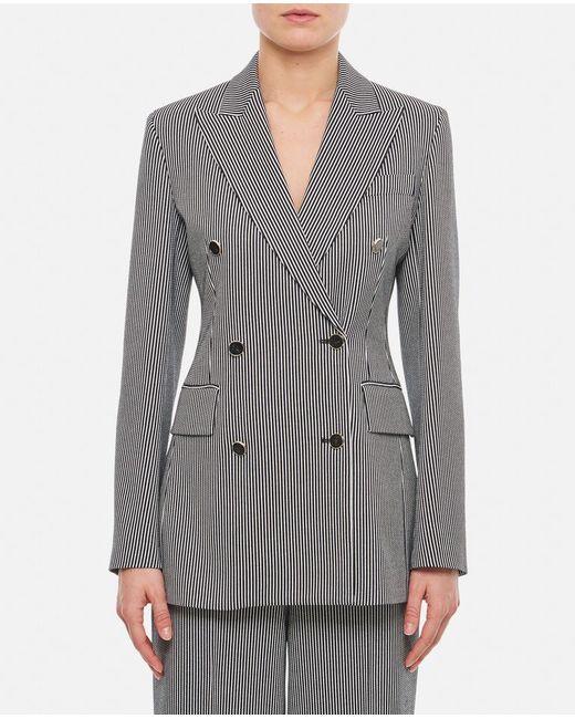 Max Mara Cotton Linen Double Breasted Jacket 44